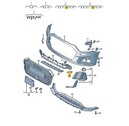 NEW AUDI A1 SPORTBACK GBA LEFT HEADLIGHT WASHER COVER CAP 82A807753AGRU