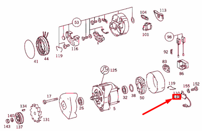 NEW MB SL R129 ALTERNATOR INTERFERENCE SUPPRESSION CONDENSER A0011566901