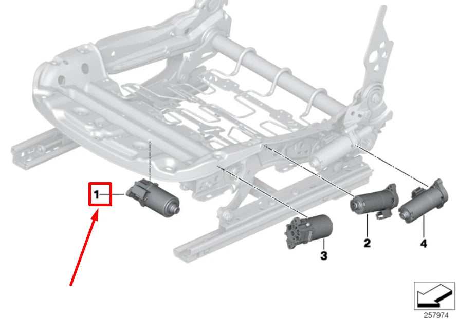 NEW BMW 2 F22,F87 FRONT RIGHT SEAT CONTROL MOTOR 52107328696 7328696 ORIGINAL