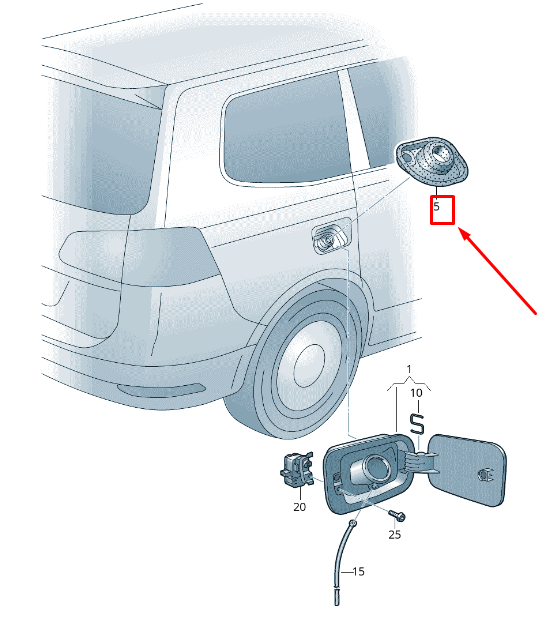 new vw sharan 7n fuel filler neck gaiter 7n0809933 original