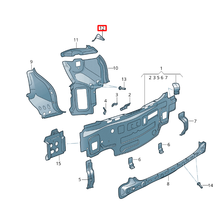 new volkswagen t-cross c11 right support bracket 2gm813394 original