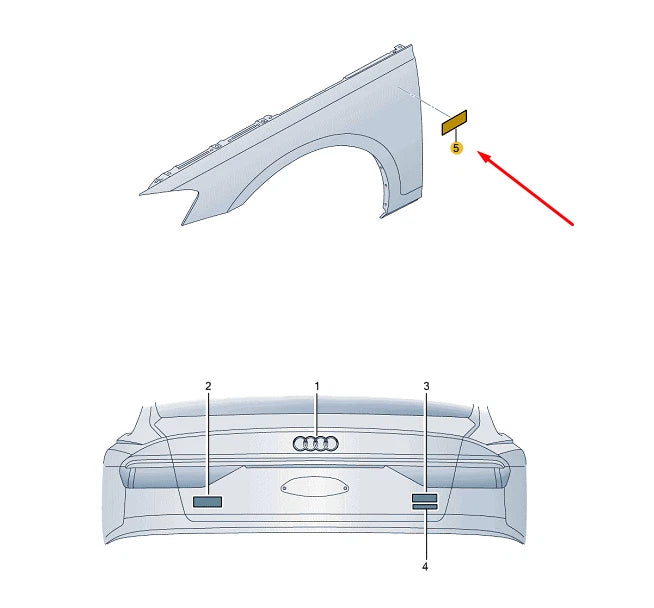 NEW AUDI Q8 E-TRON FRONT FENDER EMBLEM BADGE 4KE853601AT94 ORIGINAL