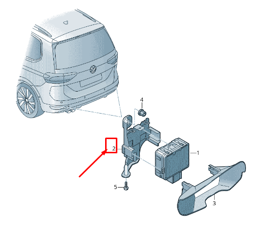 NEW VW TOURAN 5T LEFT BLIND SPOT CONTROL UNIT RETAINER 5TA907455A ORIGINAL