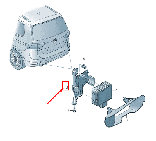 NEW VW TOURAN 5T LEFT BLIND SPOT CONTROL UNIT RETAINER 5TA907455A ORIGINAL