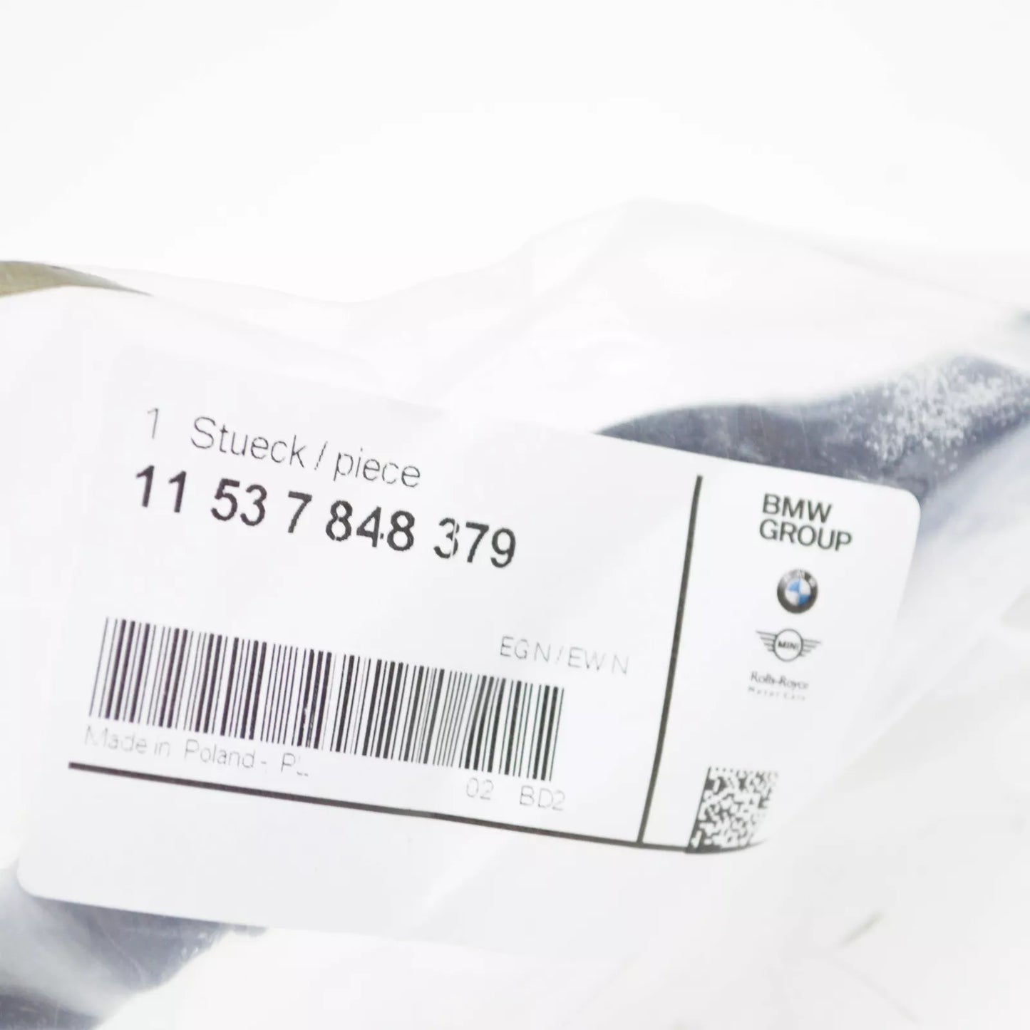 NEW BMW X5 M F85 TURBOCHARGER-COOLANT HOSE PIPE 11537848379 ORIGINAL