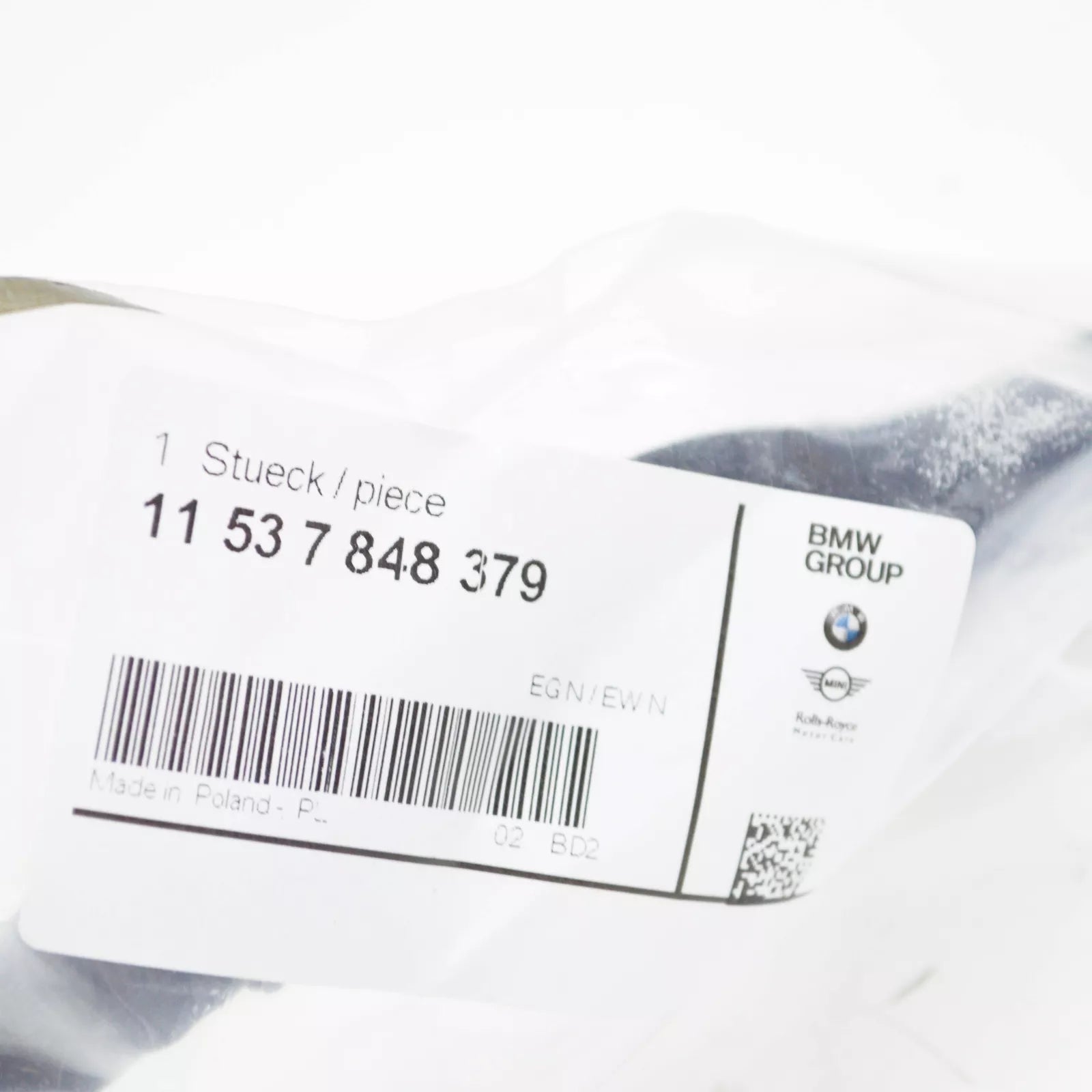 NEW BMW X5 M F85 TURBOCHARGER-COOLANT HOSE PIPE 11537848379 ORIGINAL