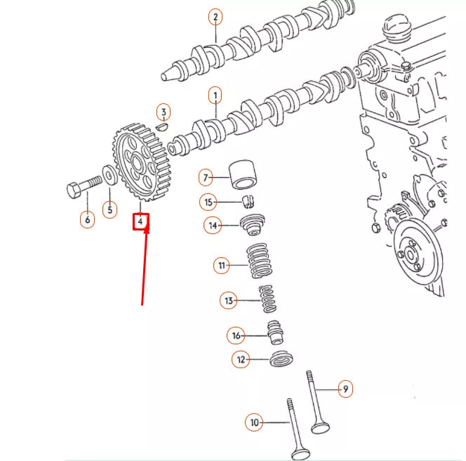 NEW AUDI A3 8L CAMSHAFT TOOTHED BELT PULLEY 038109111A ORIGINAL