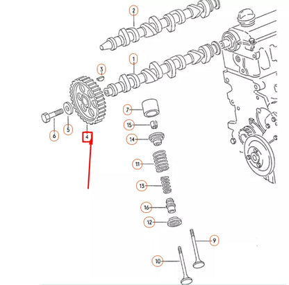 NEW AUDI A3 8L CAMSHAFT TOOTHED BELT PULLEY 038109111A ORIGINAL