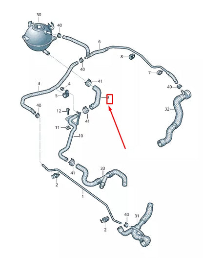 NEW AUDI RSQ3 8U ENGINE COOLANT HOSE 8U0121109
