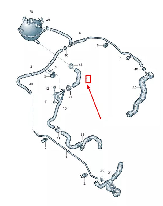 NEW AUDI RSQ3 8U ENGINE COOLANT HOSE 8U0121109