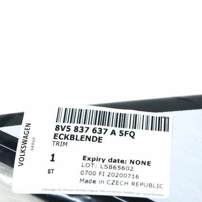 NEW AUDI A3 CABRIO 8V FRONT LEFT DOOR APPLIQUE CORNER 8V5837637A5FQ ORIGINAL