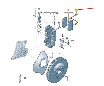 NEW AUDI R8 42 FRONT BRAKE PAD WEAR INDICATOR CONTACTS 8E0615437 ORIGINAL