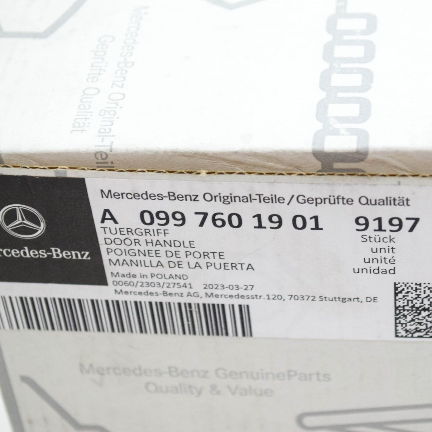 NEW MERCEDES-BENZ E W213 REAR LEFT DOOR EXTERIOR HANDLE A09976019019197 ORIGINAL