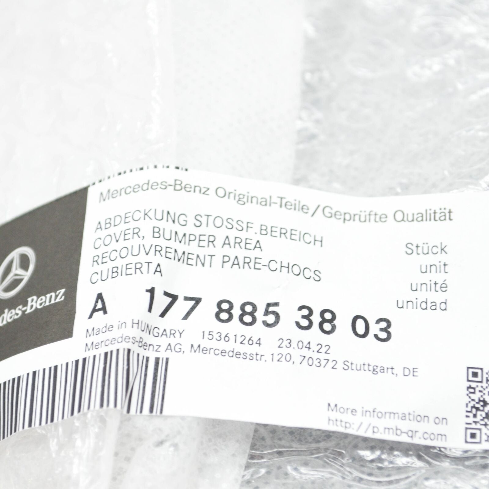 NEW MERCEDES-BENZ A W177 FRONT BUMPER LEFT LOWER INNER COVER A1778853803