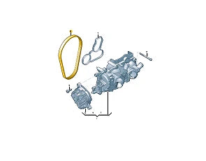 NEW VOLKSWAGEN ARTEON 3H7 WATER PUMP TOOTHED BELT 04E121605M ORIGINAL