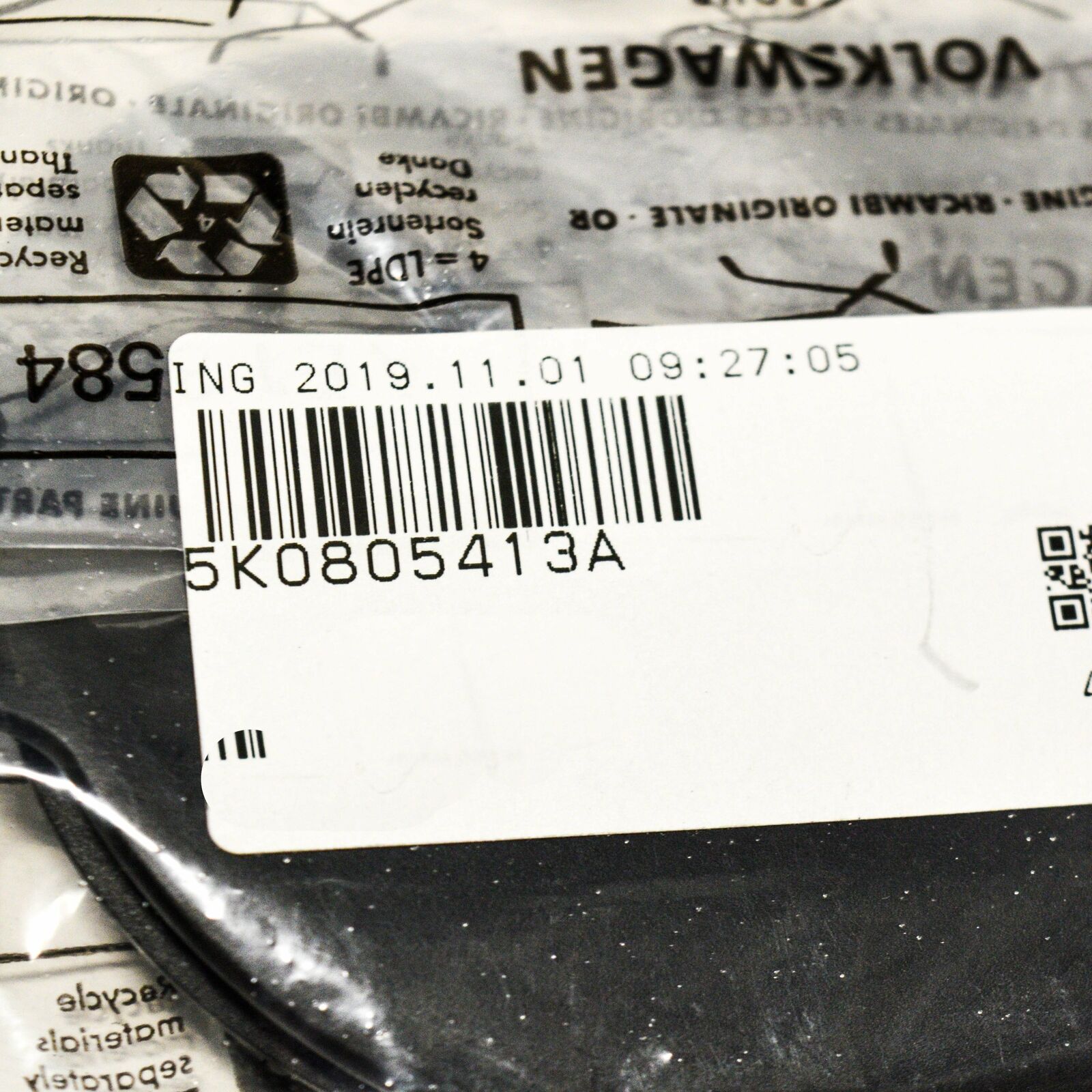 new volkswagen golf mk6 front left wheel housing liner cover 5k0805413a original