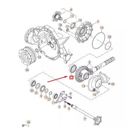 NEW AUDI A4 B8 FRONT DIFFERENTIAL RIGHT TAPER ROLLER BEARING 0B1409422D ORIGINAL