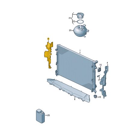 new volkswagen teramont right air guide 3cn121284b original