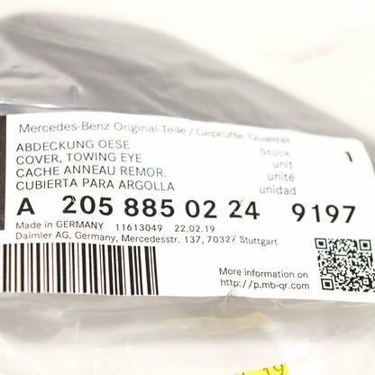 NEW MERCEDES-BENZ C W205 REAR BUMPER TOW EYE COVER A20588502249197 ORIGINAL