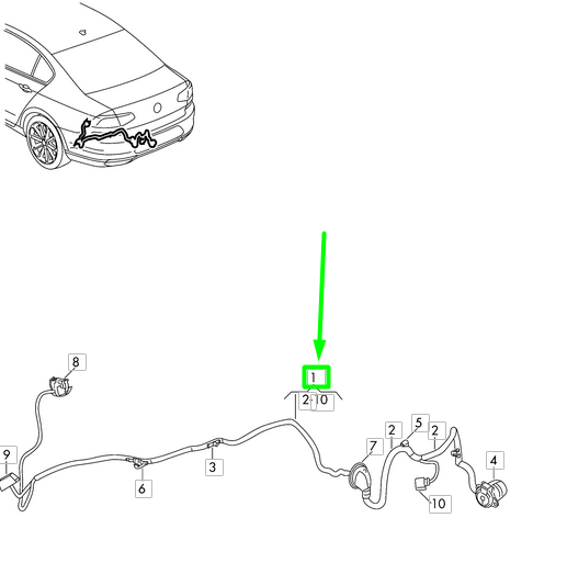 new volkswagen passat b8 3g trailer cable harness 3g9971124a original