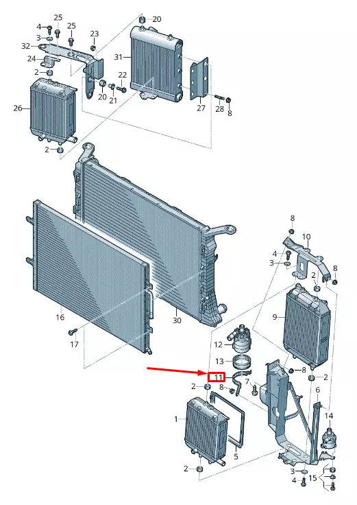 NEW AUDI RS7 SPORTBACK 4G ADDITIONAL COOLANT PUMP BRACKET 4G0145896M