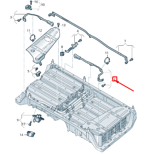 new volkswagen golf 5g mk7 high-voltage connector 5q0915159a original