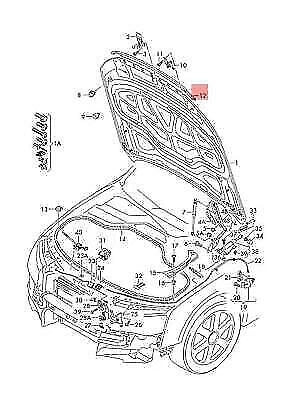 NEW AUDI A8 D4 ENGINE HOOD BONNET SEAL COVER 4H0823739C ORIGINAL