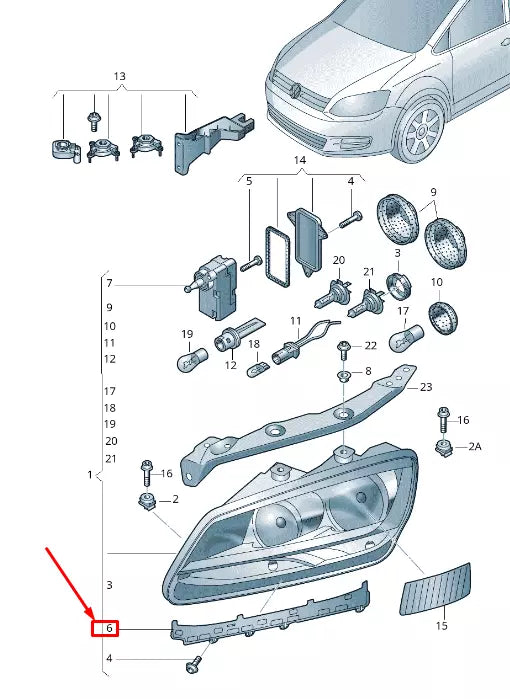 NEW VW SHARAN 7N LEFT HEADLIGHT SUPPORT 7N1941231