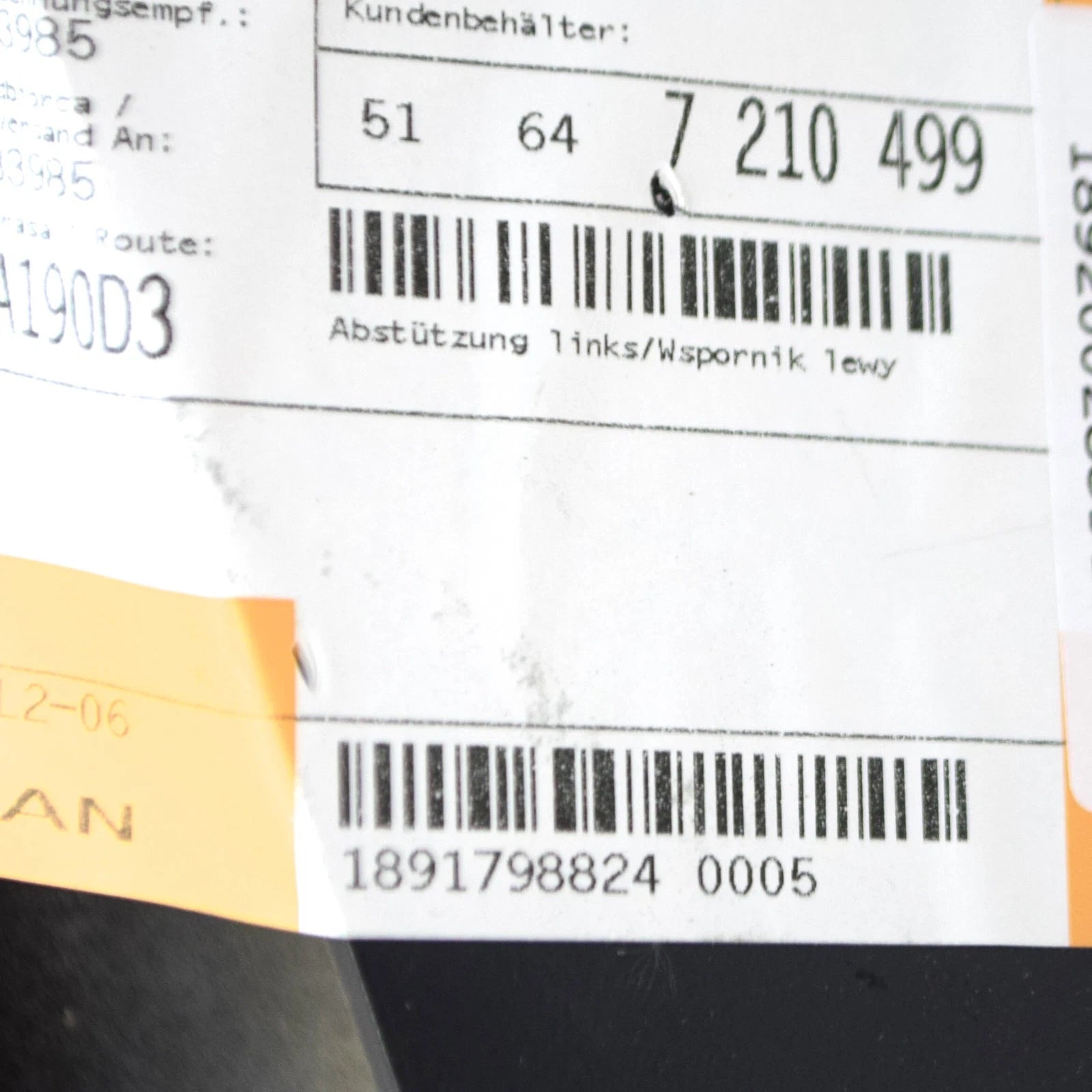 NEW BMW X3 F25 2.0D FRONT LEFT RADIATOR CORE BRACKET 51647210499 2013 ORIGINAL