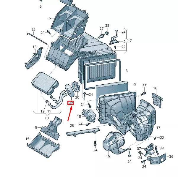 NEW VW TRANSPORTER VI T6 HEAT EXCHANGER SEAL CLIP 7H0819058A