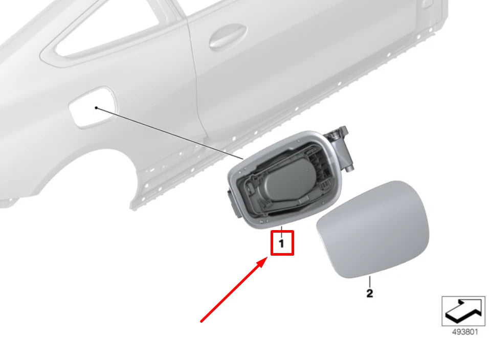 NEW BMW 8 COUPE G15, F92 FUEL TANK POT FLAP 51177440405 7440405 ORIGINAL