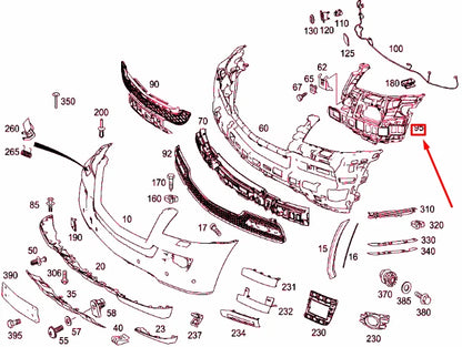 NEW MERCEDES-BENZ GL X164 FRONT BUMPER RIGHT REINFORCEMENT A1648851016 ORIGINAL