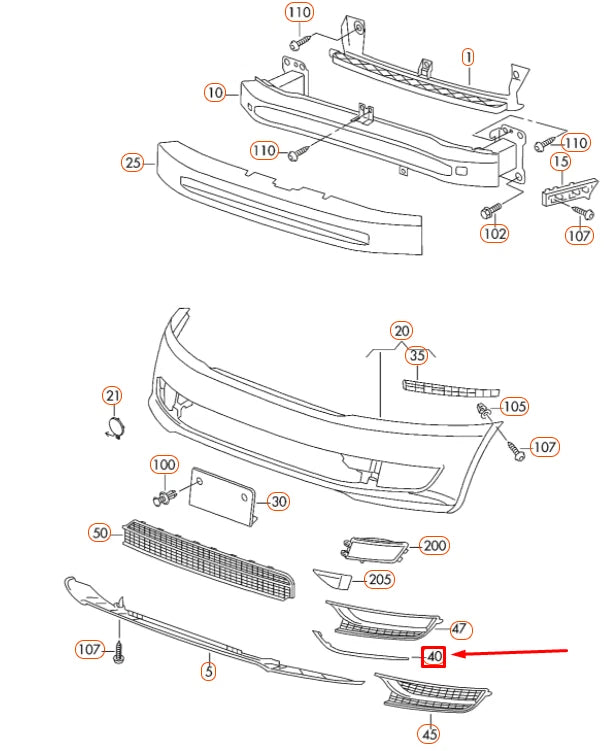 NEW VW PASSAT B8 FRONT BUMPER LEFT CHROME TRIM STRIP 5618531012ZZ ORIGINAL