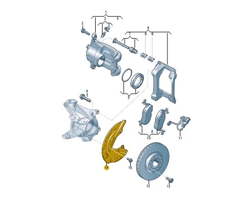 NEW VW ID.3 FRONT RIGH A LEFT BRAKE DISC PROTECTION SET 1EA615311C 1EA615312C