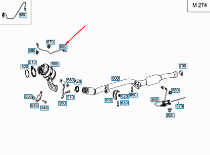 NEW MERCEDES-BENZ SLK R172 EXHAUST TEMPERATURE SENSOR A0009059405 ORIGINAL