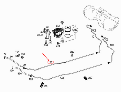 new mercedes-benz s w222 fuel feed line a2224760600 original