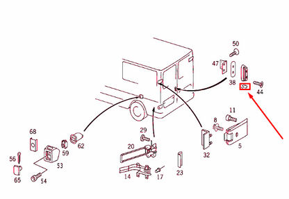 NEW MERCEDES-BENZ SPRINTER 903 REAR PANEL DOOR CHECK A9017400316 ORIGINAL