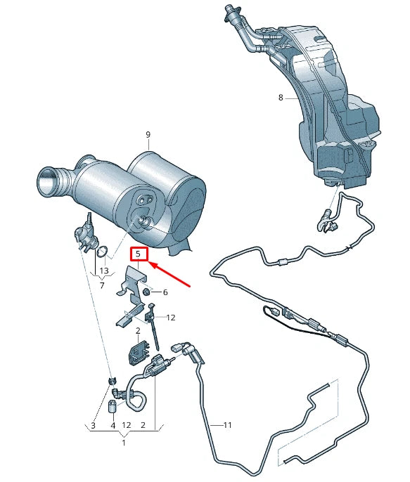NEW AUDI Q8 4MN DIFF. PRESSURE SENSOR BRACKET 4M0131649H