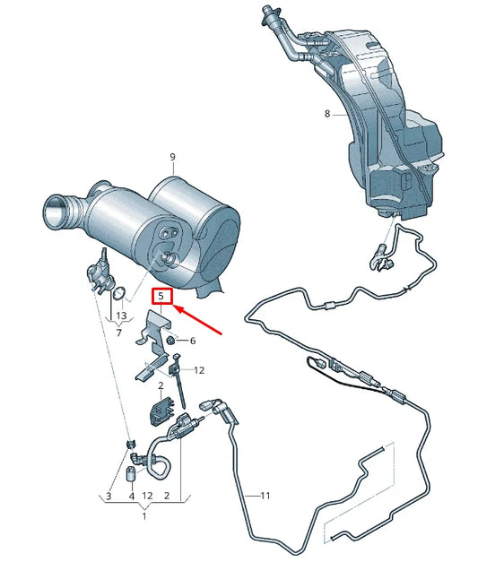 NEW AUDI Q8 4MN DIFF. PRESSURE SENSOR BRACKET 4M0131649H