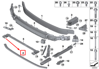 new mini countryman f60 front lower bumper mount 7378735 51117378735 original