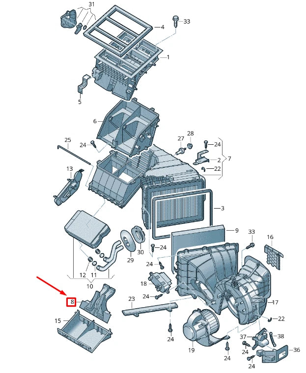 NEW VW TRANSPORTER VI T6 AI GUIDE 7H0898409