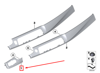 new bmw 5 f10 left instrument panel trim 51459192941 9192941 original