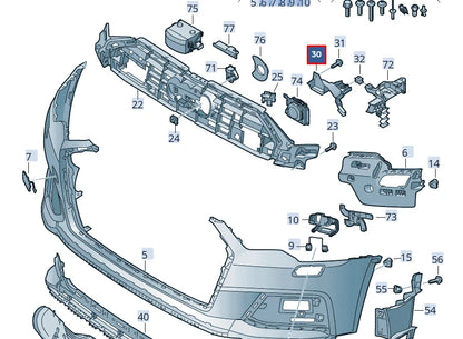 NEW AUDI A6 C8 FRONT BUMPER LEFT ADAPTER 4K0807077A