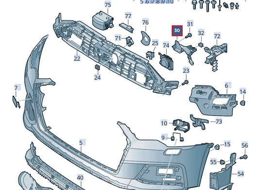 NEW AUDI A6 C8 FRONT BUMPER LEFT ADAPTER 4K0807077A