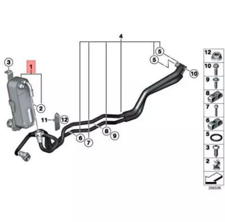 NEW BMW 3 F30 AUTO TRANSMISSION OIL COOLER HEAT EXCHANGER 17217600550 ORIGINAL
