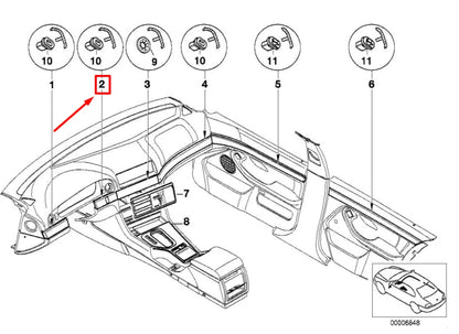 NEW BMW 5 E39 LEFT CENTER DASHBOARD PANEL TRIM 2694101 51452694101 ORIGINAL