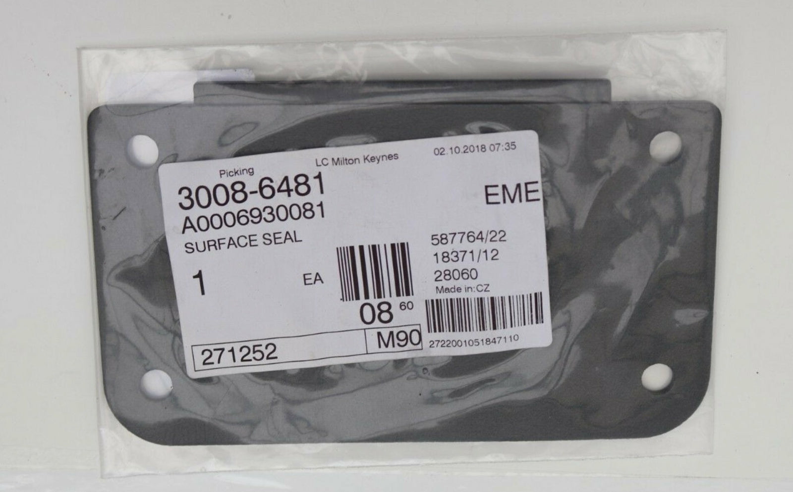 new mb c w204 rear cross cover casing surface gasket a0006930081 original