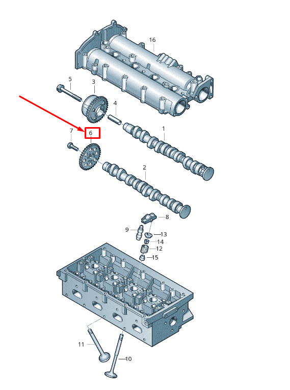 new vw beetle 5c upper engine timing chain sprocket 03c109571k original