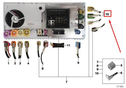 NEW BMW 5 G30 REPAIR LINE AERIALS DAB 9374921 61119374921 ORIGINAL