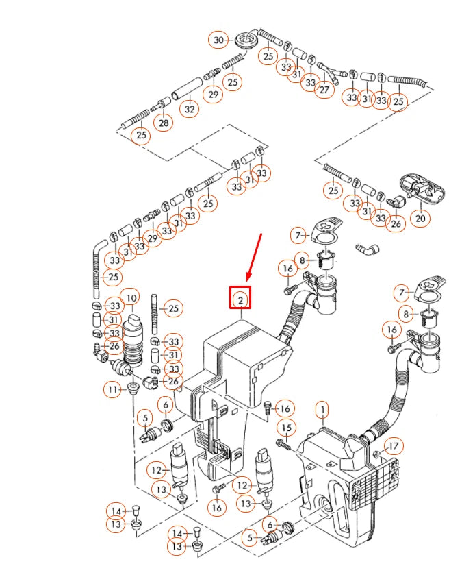 NEW VOLKSWAGEN GOLF MK6 WINDOW WASHER RESERVOIR TANK 5K0955453B ORIGINAL